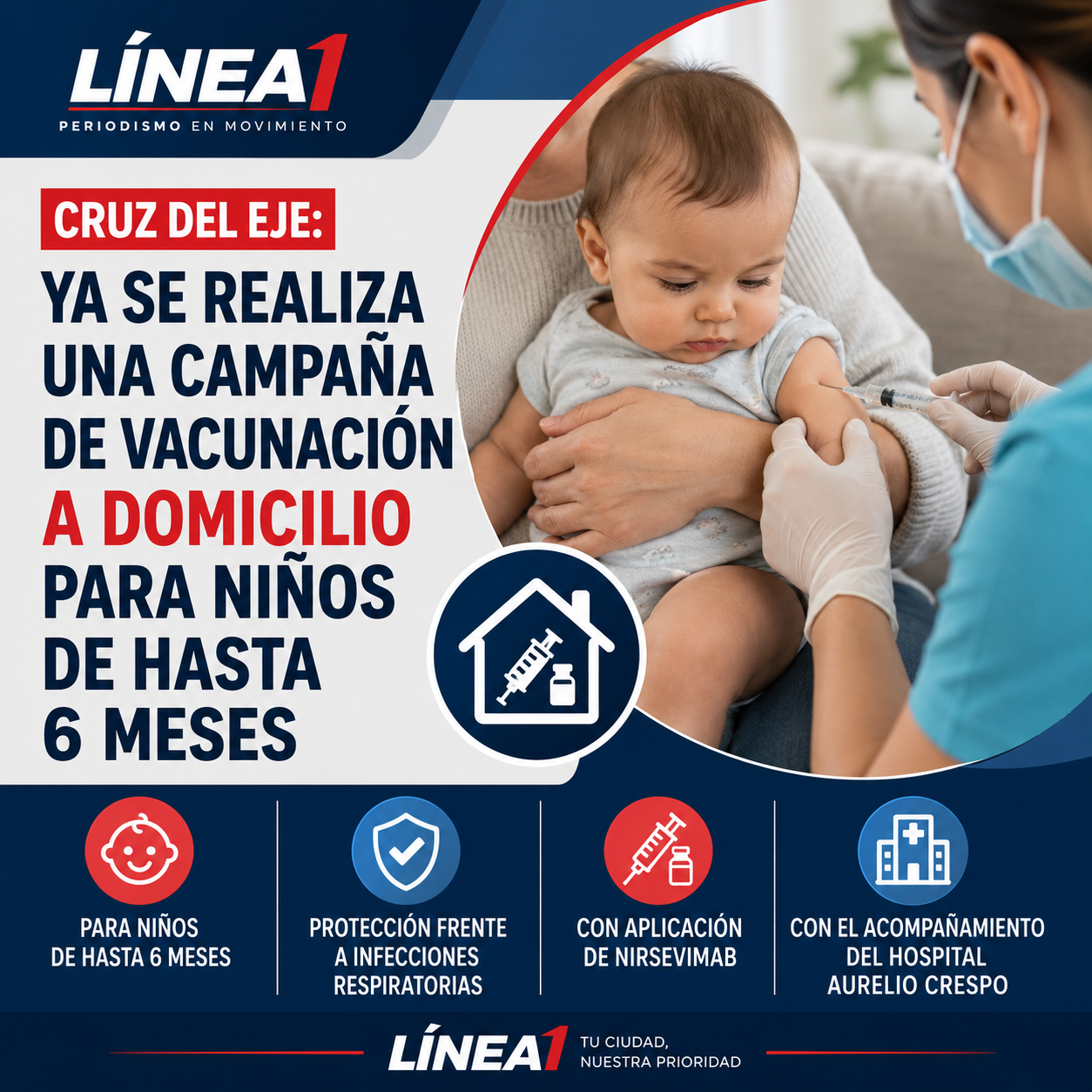Cruz del Eje: ya se realiza la vacunación a domicilio