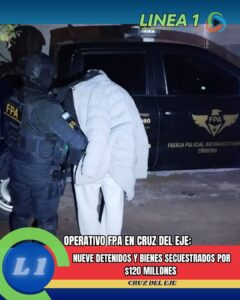Golpe al narcotráfico en Cruz del Eje:
