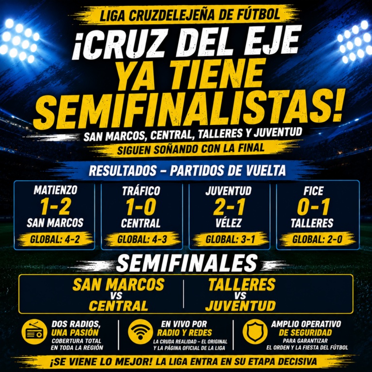 Liga Cruzdelejeña: resultados y semifinales