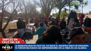 La gestión de Renato Raschetti impulsa el empleo y los emprendimientos en Cruz del Eje. Ya fueron relevados 160 feriantes en Los Álamos.