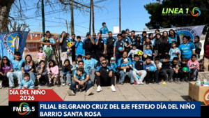 Filial Belgrano Cruz del Eje festejo Día del Niño barrio Santa Rosa