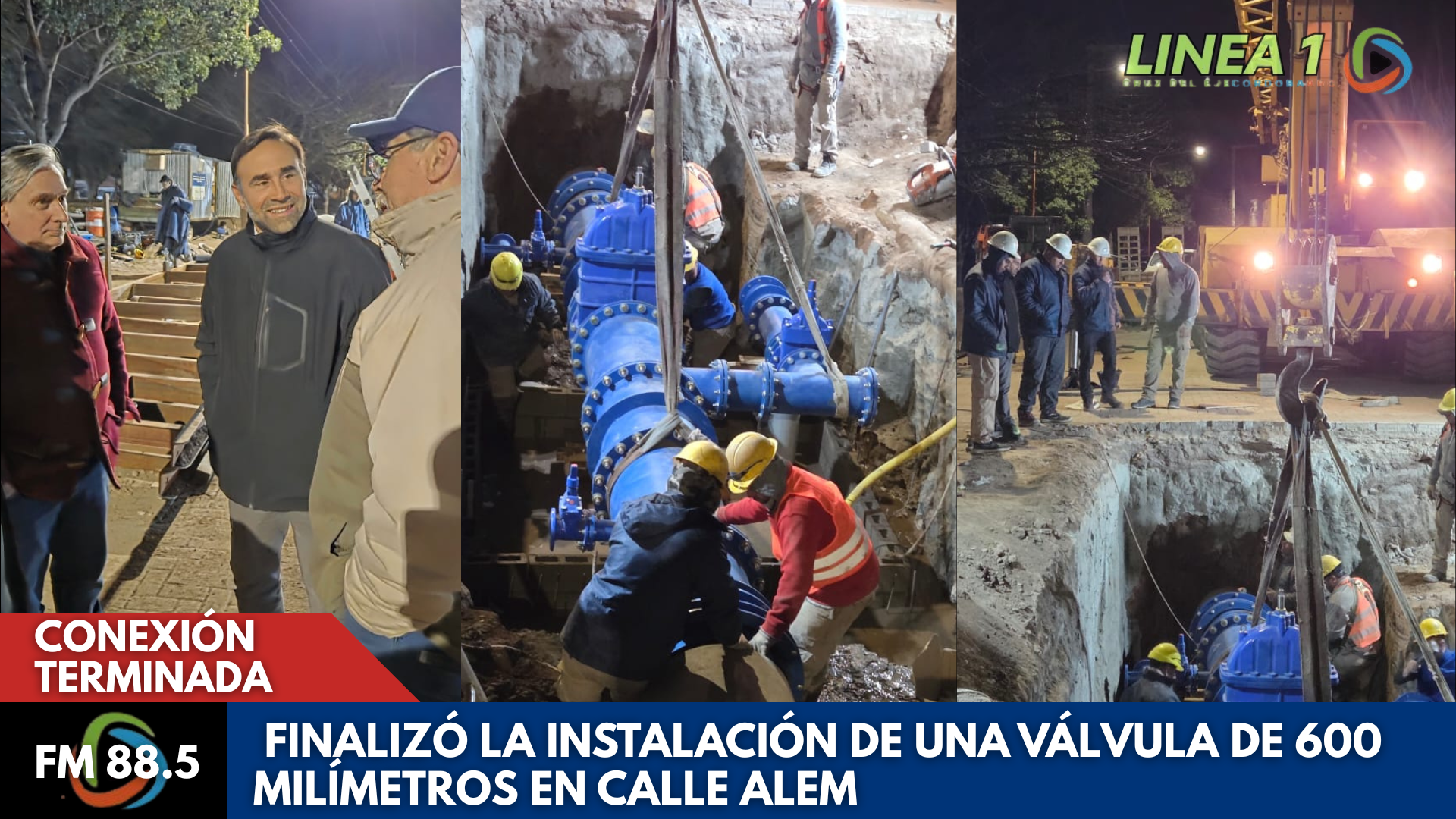 Restablecimiento del servicio de agua en Cruz del Eje