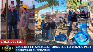 Renato Raschetti y Edgar Castelló hablan sobre el servicio de agua en Cruz del Eje