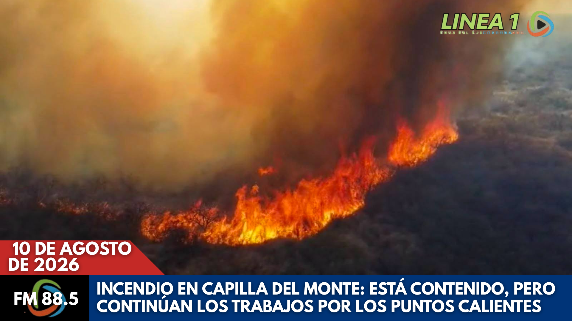 El incendio en Capilla del Monte está contenido