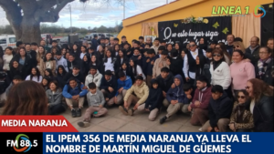 Media Naranja tiene una nueva identidad: el IPEM 356 ya se llama Martín Miguel de Güemes