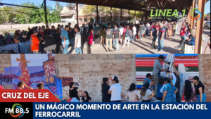 Un mágico momento de arte en la estación del ferrocarril 