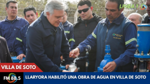 Llaryora habilitó una obra de agua en Villa de Soto