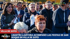 Martín Llaryora acompañó las Fiestas de San Roque en Villa de Soto