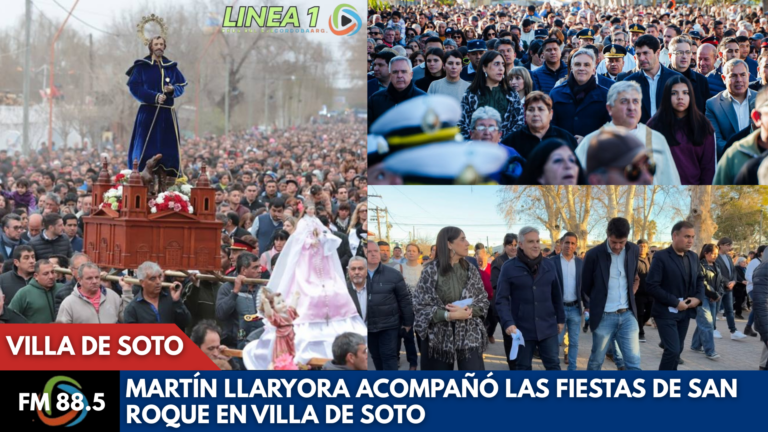 Martín Llaryora acompañó las Fiestas de San Roque en Villa de Soto