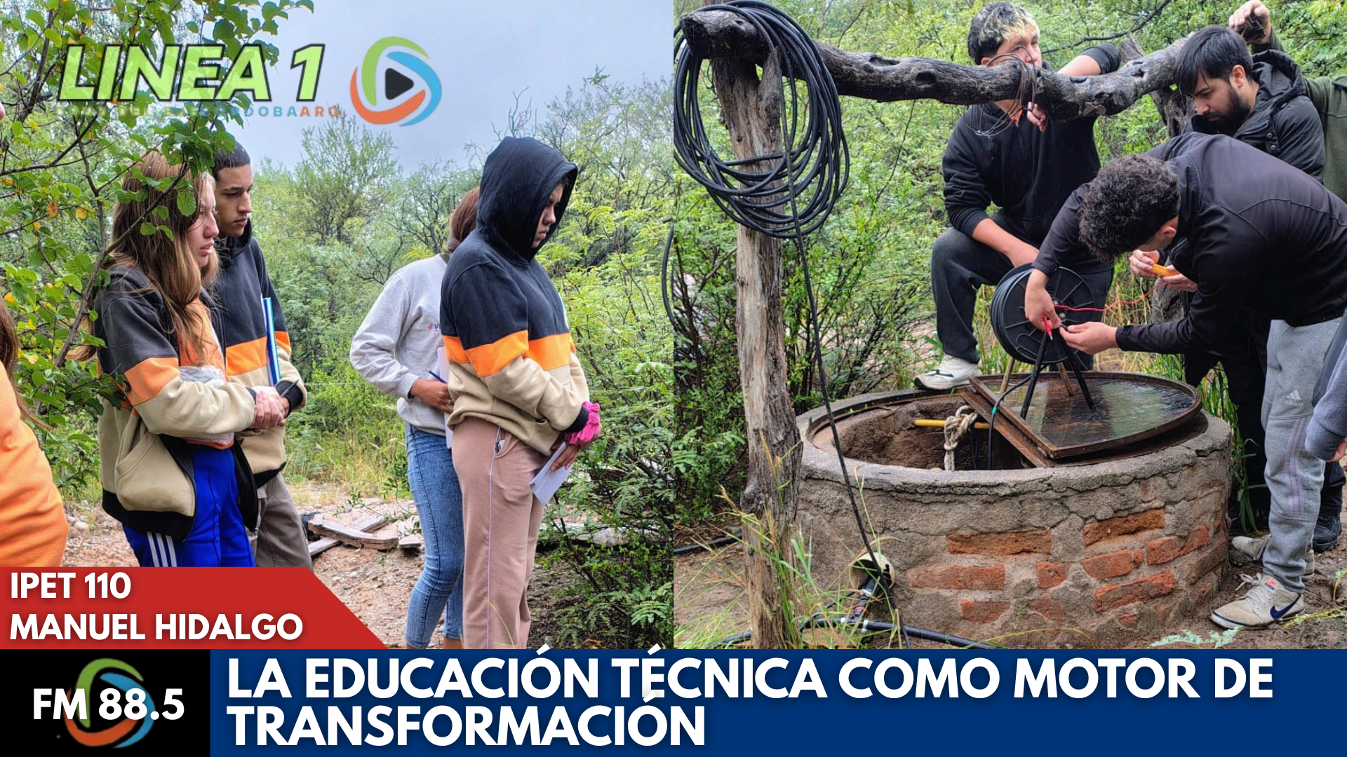 Estudiantes del IPET 110 Manuel Hidalgo realizan estudios del agua en San Marcos Sierras