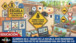 Alumnos de Cruz del Eje promueven seguridad vial