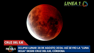 Eclipse Lunar 2026: la Luna se tiñó de rojo esta madrugada y así se vivió desde Cruz del Eje