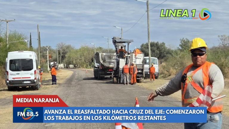 Avanza el reasfaltado hacia Cruz del Eje | Obras viales