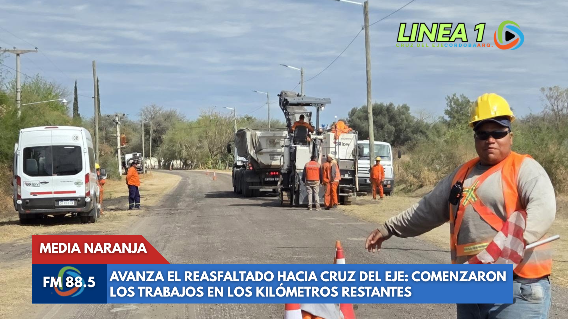 Avanza el reasfaltado hacia Cruz del Eje | Obras viales