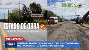 Avanza el reasfaltado hacia Cruz del Eje | Obras viales