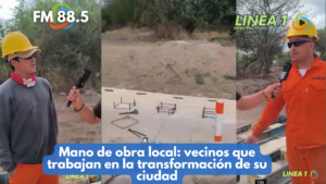 Trabajos en el vado del Perilago de Cruz del Eje
