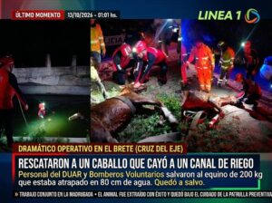 Labor conjunta de DUAR y Bomberos de Cruz del Eje