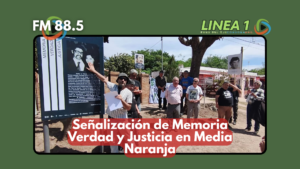 Inauguración de la señalización en memoria de Adrián Ferreyra en Media Naranja, Cruz del Eje.