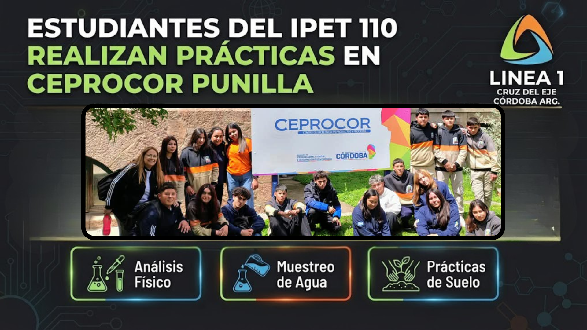 Estudiantes del IPET 110 hacen prácticas en el CEPROCOR Punilla